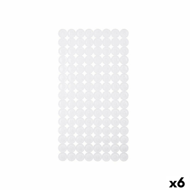 Tapete Antiderrapante para Duche Branco PVC 68 x 1 x 36 cm (6 Unidades) - EcoNest