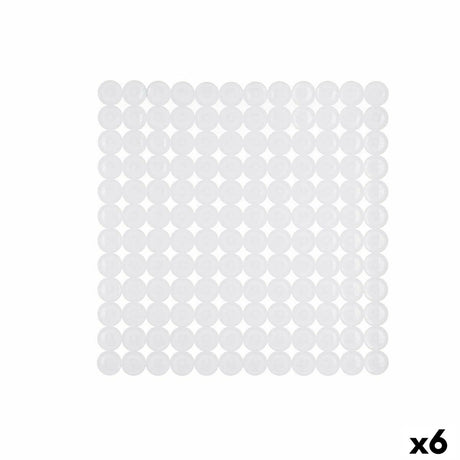 Tapete Antiderrapante para Duche Branco PVC 68 x 36 x 1 cm (6 Unidades) - EcoNest