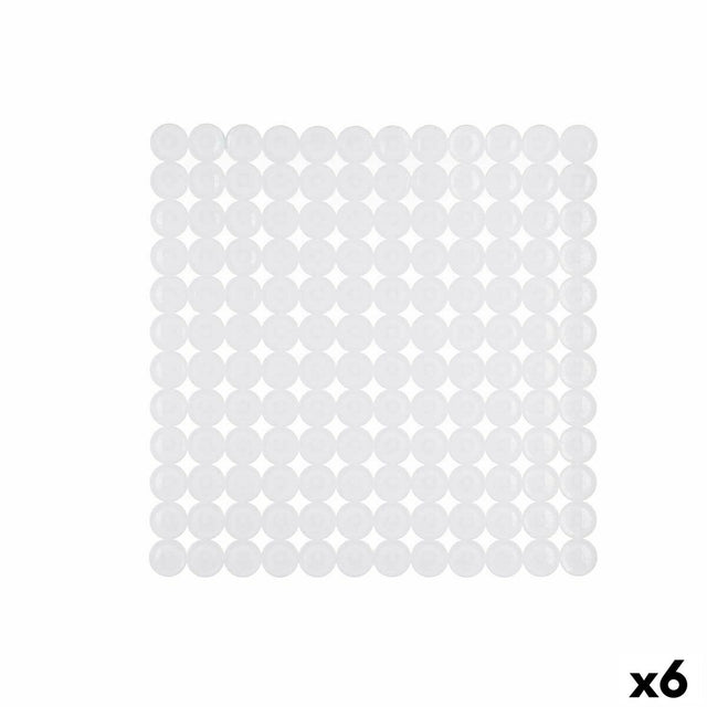 Tapete Antiderrapante para Duche Branco PVC 68 x 36 x 1 cm (6 Unidades) - EcoNest