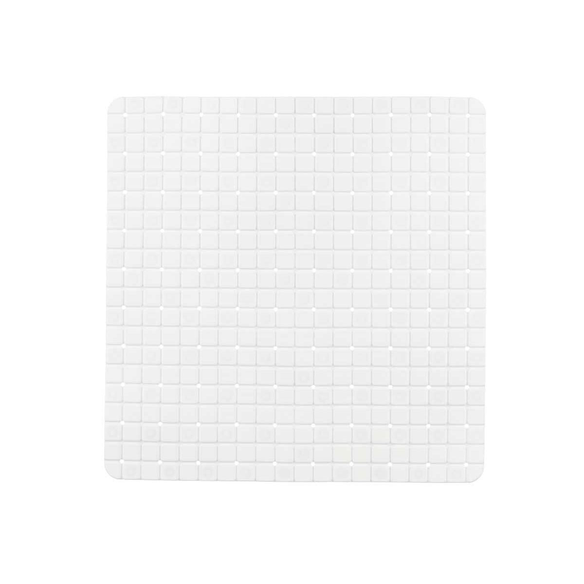 Tapete Antiderrapante para Duche Quadros Branco PVC 50,3 x 50,3 x 0,7 cm (6 Unidades) - EcoNest