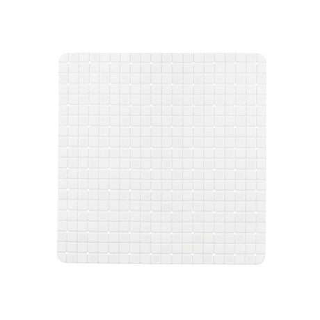 Tapete Antiderrapante para Duche Quadros Branco PVC 50,3 x 50,3 x 0,7 cm (6 Unidades) - EcoNest