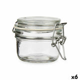 Frasco Transparente Metal Vidro Silicone 120 ml 11,3 x 7 x 8,3 cm (6 Unidades) - EcoNest