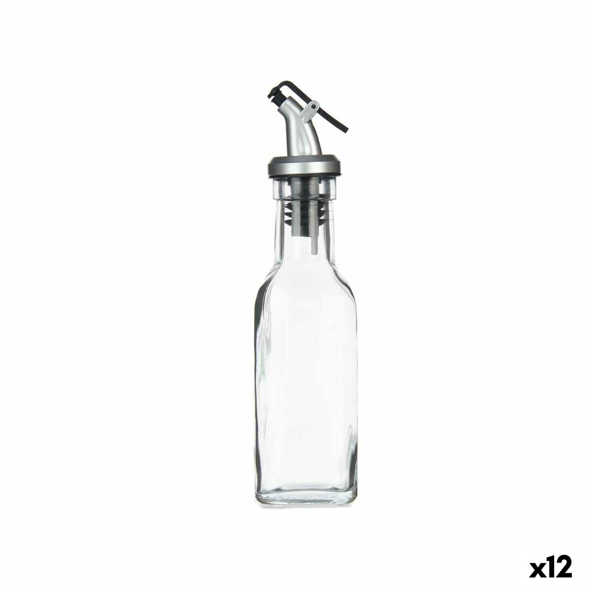 Galheteiro Transparente Vidro Aço 180 ml (12 Unidades) - EcoNest