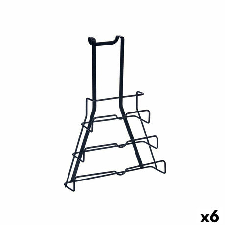 Porta Utensílios de Cozinha Tampa para Frigideiras Preto Ferro 27 x 37 x 9 cm (6 Unidades) - EcoNest