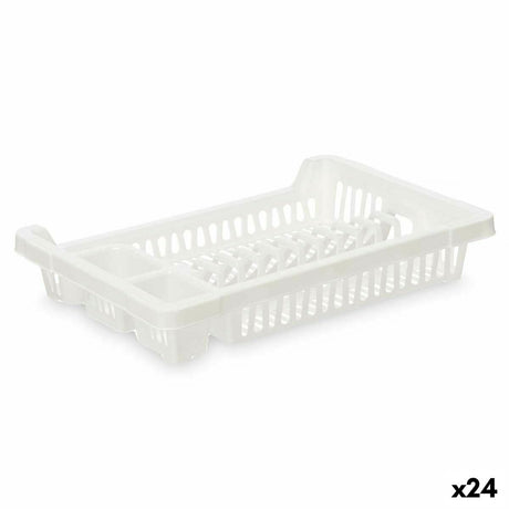 Escorredor de Louça Branco Plástico 42,5 x 7 x 29,5 cm (24 Unidades) - EcoNest