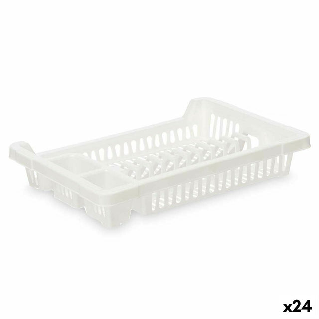 Escorredor de Louça Branco Plástico 42,5 x 7 x 29,5 cm (24 Unidades) - EcoNest