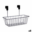 Cesto para Prateleira de Cozinha Preto Ferro 28 x 12 x 9 cm (8 Unidades) - EcoNest