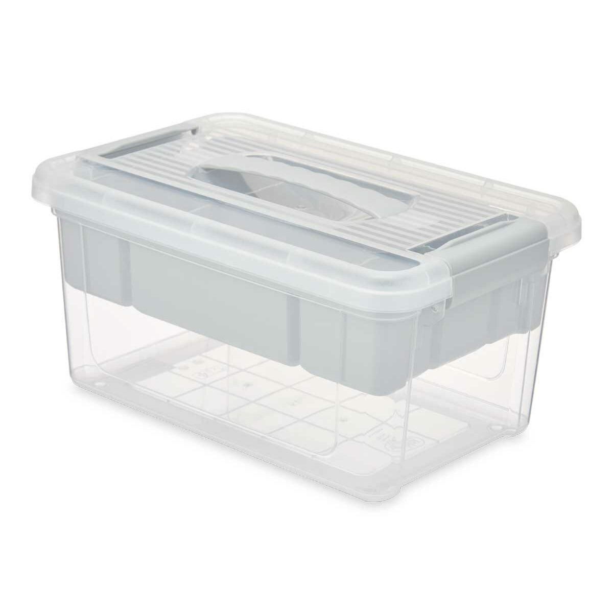 Caixa Multiusos Cinzento Transparente Plástico 5 L 29,5 x 14,5 x 19,2 cm (6 Unidades) - EcoNest