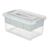 Caixa Multiusos Cinzento Transparente Plástico 5 L 29,5 x 14,5 x 19,2 cm (6 Unidades) - EcoNest