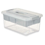 Caixa Multiusos Cinzento Transparente Plástico 9 L 35,5 x 17 x 23,5 cm (6 Unidades) - EcoNest