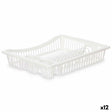 Escorredor de Louça Branco Plástico 45,5 x 8 x 36,5 cm (12 Unidades) - EcoNest