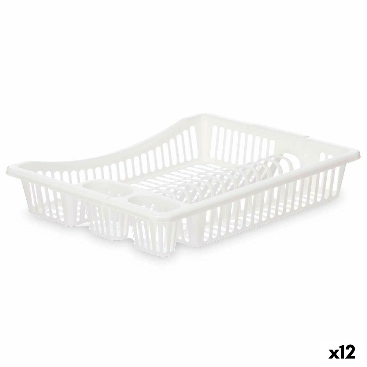 Escorredor de Louça Branco Plástico 45,5 x 8 x 36,5 cm (12 Unidades) - EcoNest