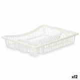 Escorredor de Louça Branco Plástico 45,5 x 8 x 36,5 cm (12 Unidades) - EcoNest