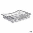 Escorredor de Louça Prateado Plástico 46 x 8 x 36 cm (12 Unidades) - EcoNest