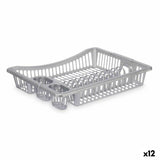 Escorredor de Louça Prateado Plástico 46 x 8 x 36 cm (12 Unidades) - EcoNest