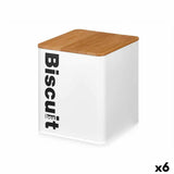 Caixa para bolachas e bolos Branco Metal 13,7 x 16,5 x 14 cm (6 Unidades) - EcoNest