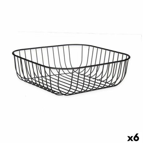 Fruteira Preto Metal 30 x 9,3 x 30 cm (6 Unidades) - EcoNest