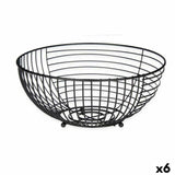Fruteira Preto Metal 28 x 12 x 28 cm (6 Unidades) - EcoNest