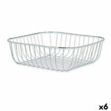 Fruteira Prateado Metal 30 x 9 x 30 cm (6 Unidades) - EcoNest