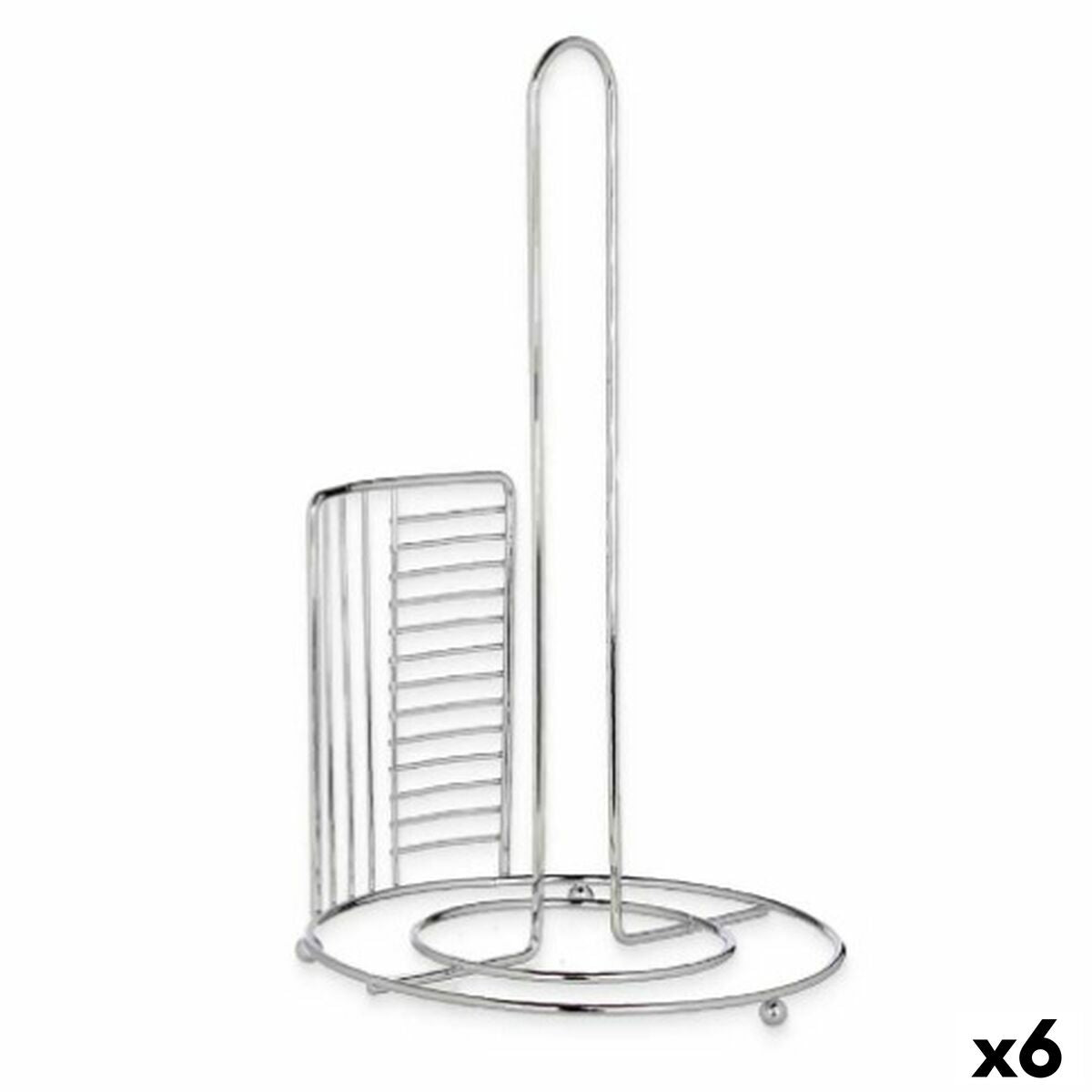 Suporte para Rolos de Papel de Cozinha Prateado Metal 18,5 x 31,5 x 18,5 cm (6 Unidades) - EcoNest