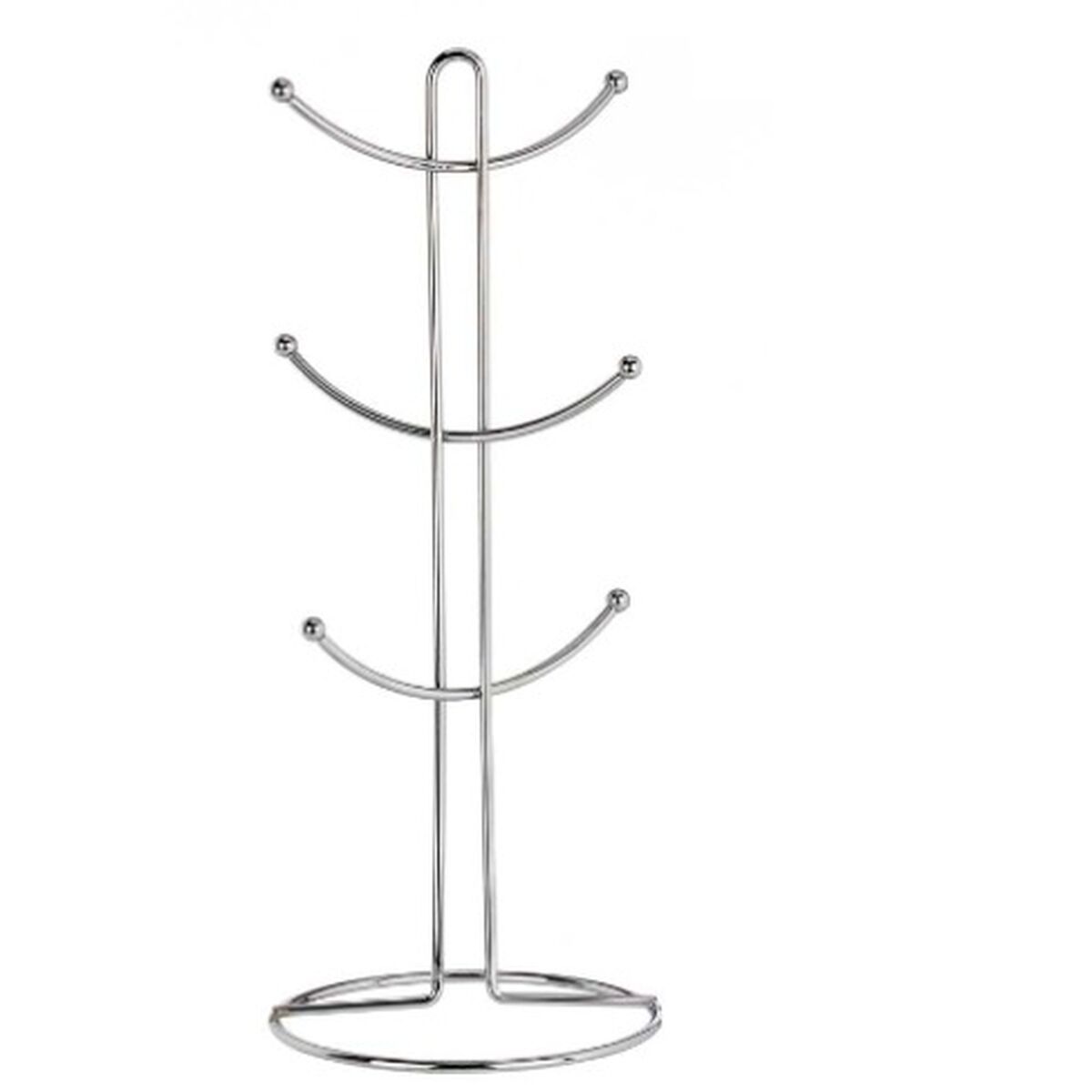 Gancho para canecas Prateado Metal 16 x 39 x 16 cm (6 Unidades) - EcoNest