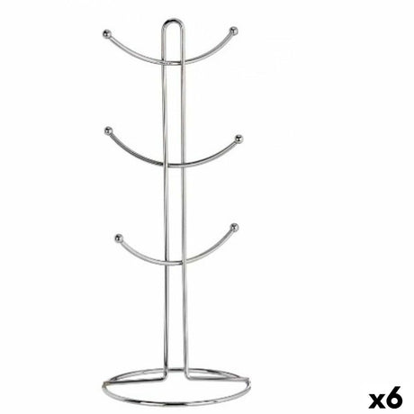 Gancho para canecas Prateado Metal 16 x 39 x 16 cm (6 Unidades) - EcoNest