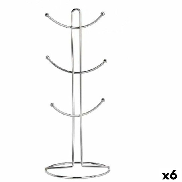 Gancho para canecas Prateado Metal 16 x 39 x 16 cm (6 Unidades) - EcoNest