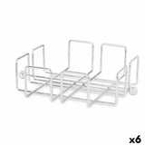 Porta-guardanapos Prateado Metal 19,3 x 6,5 x 19,3 cm (6 Unidades) - EcoNest