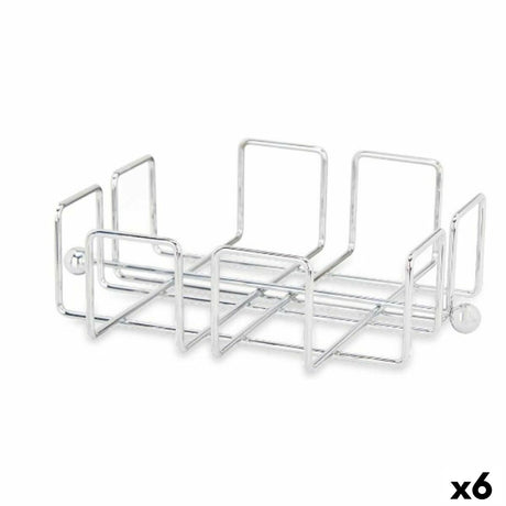 Porta-guardanapos Prateado Metal 19,3 x 6,5 x 19,3 cm (6 Unidades) - EcoNest