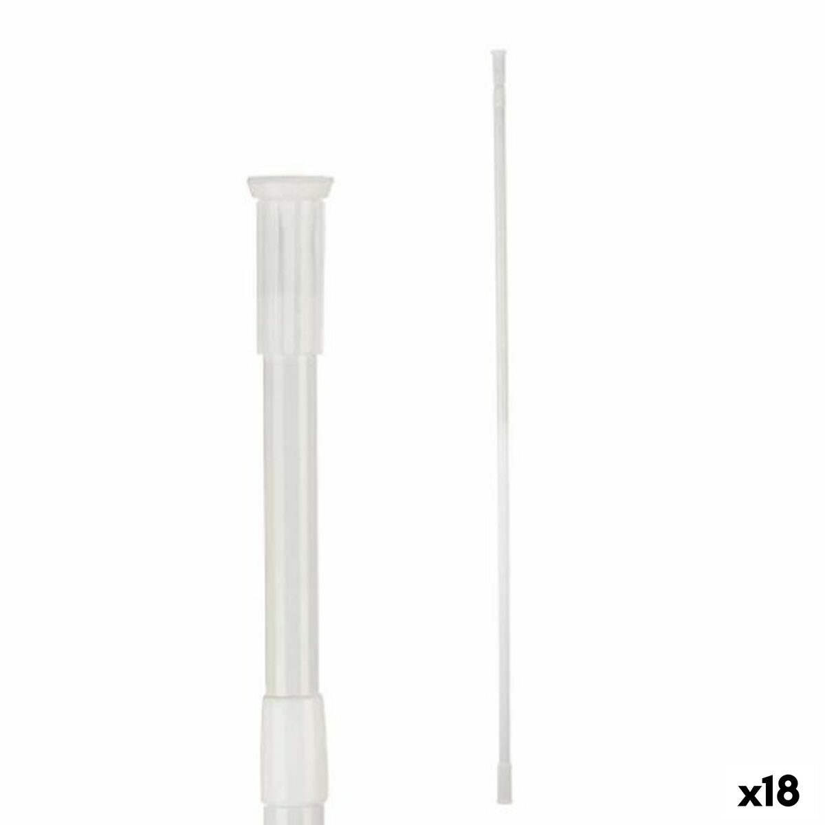 Barra extensível De duche Branco Alumínio 260 x 2,2 x 2,2 cm (18 Unidades) - EcoNest
