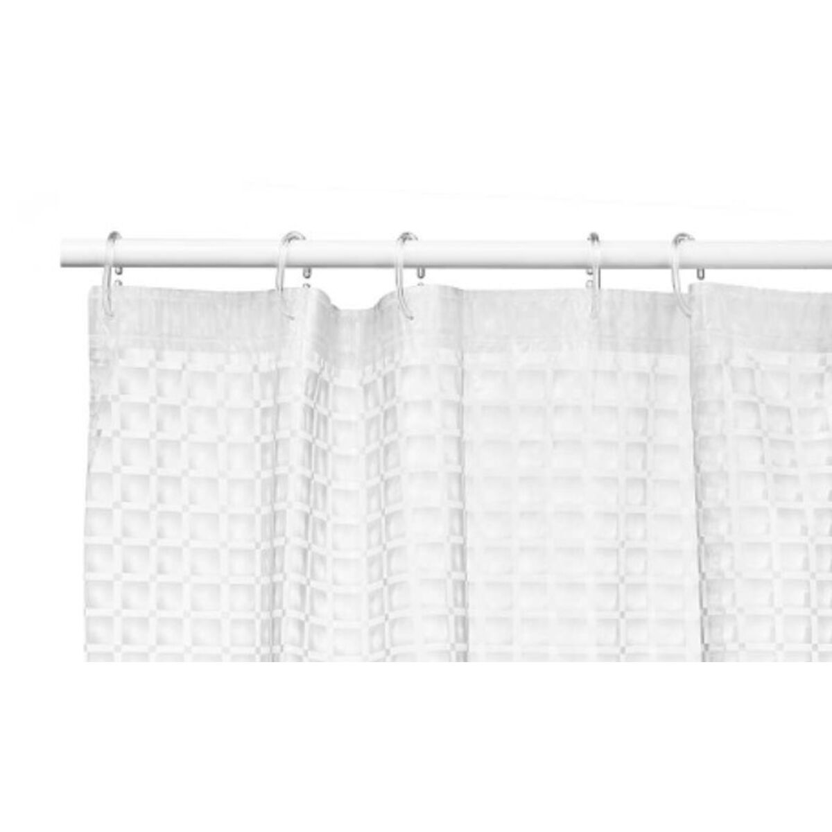 Cortina de Duche Quadros Transparente Polietileno EVA 180 x 180 cm (12 Unidades) - EcoNest