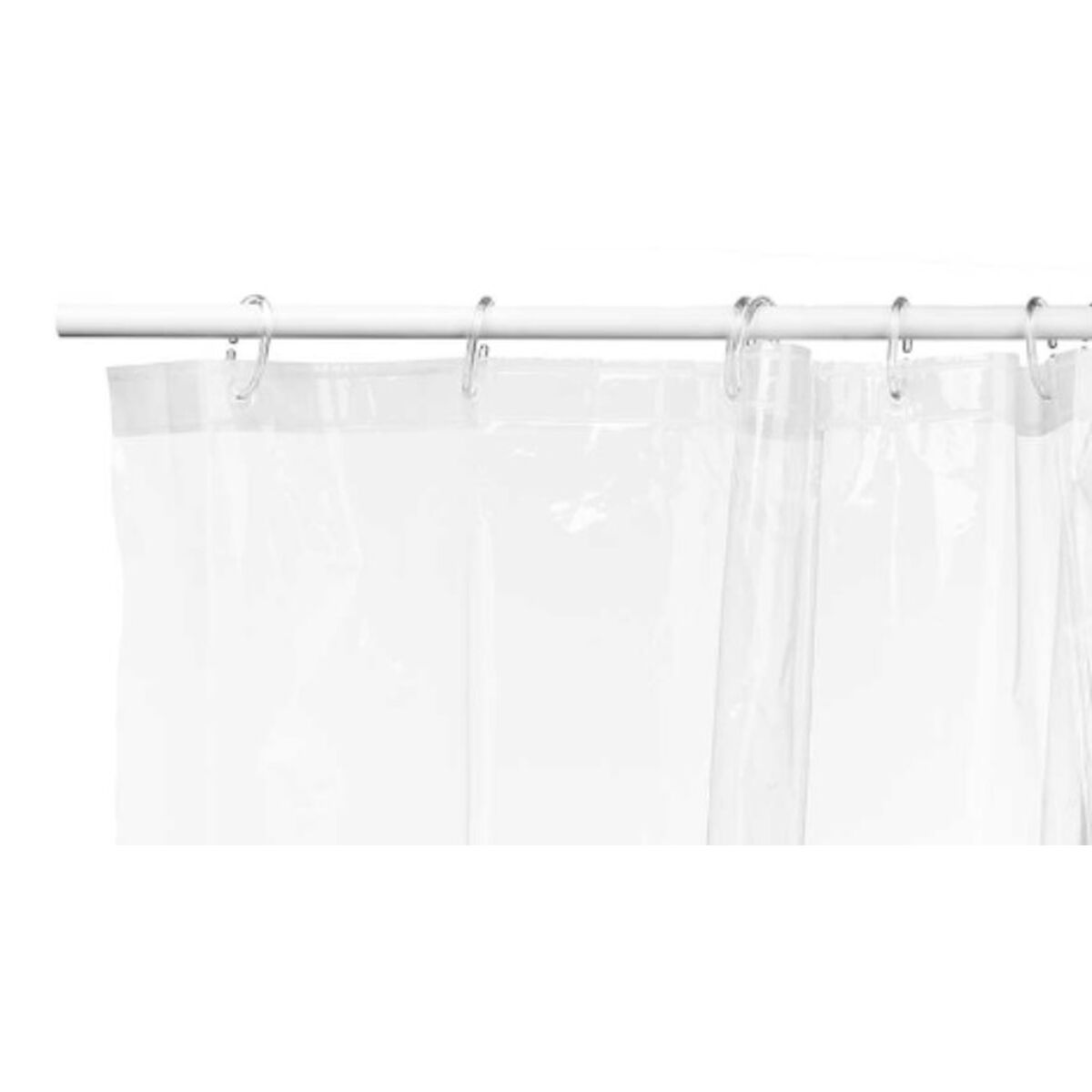Cortina de Duche Transparente Polietileno EVA 180 x 180 cm (12 Unidades) - EcoNest