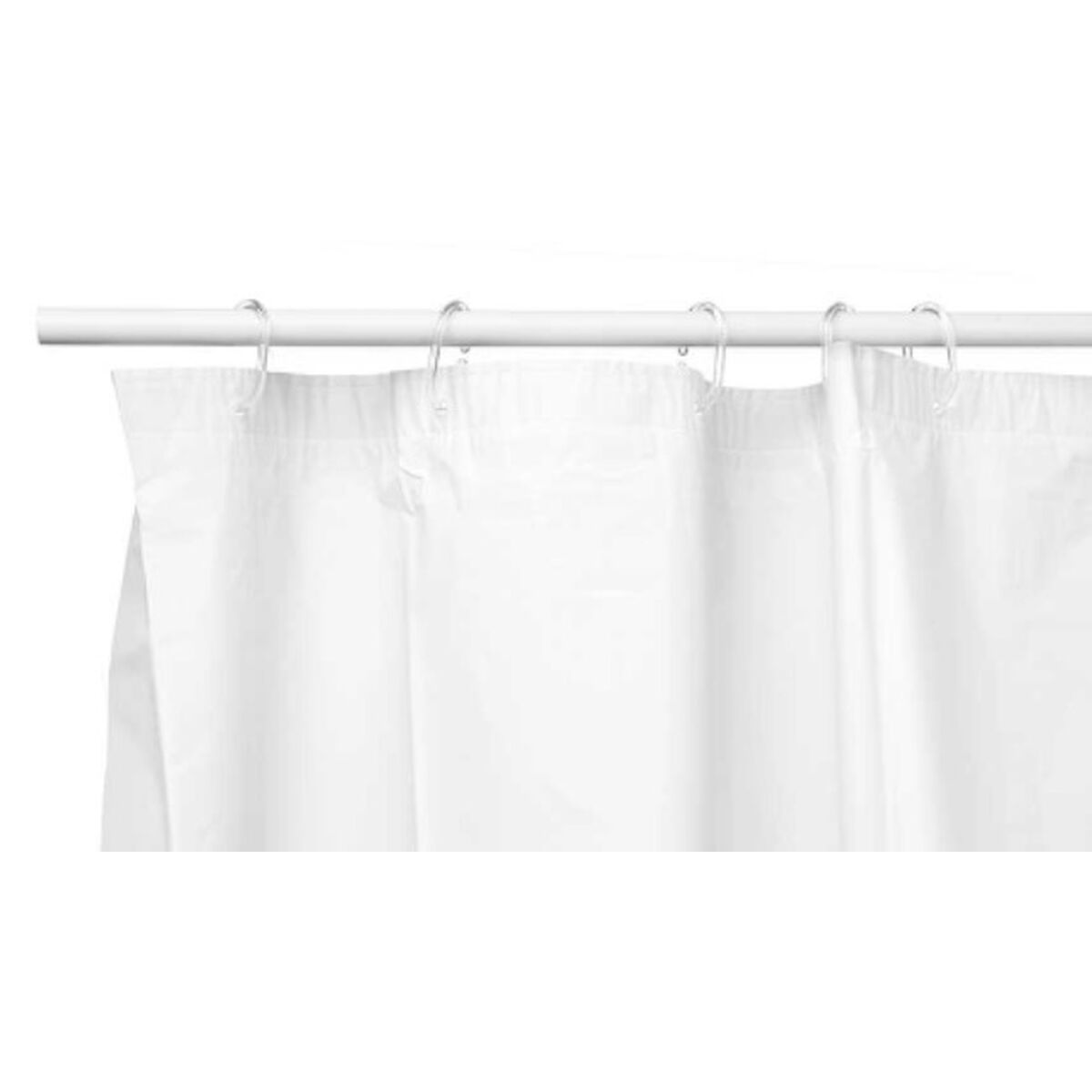 Cortina de Duche Branco Polietileno EVA 180 x 180 cm (12 Unidades) - EcoNest