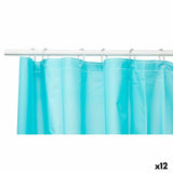 Cortina de Duche Azul Polietileno EVA 180 x 180 cm (12 Unidades) - EcoNest