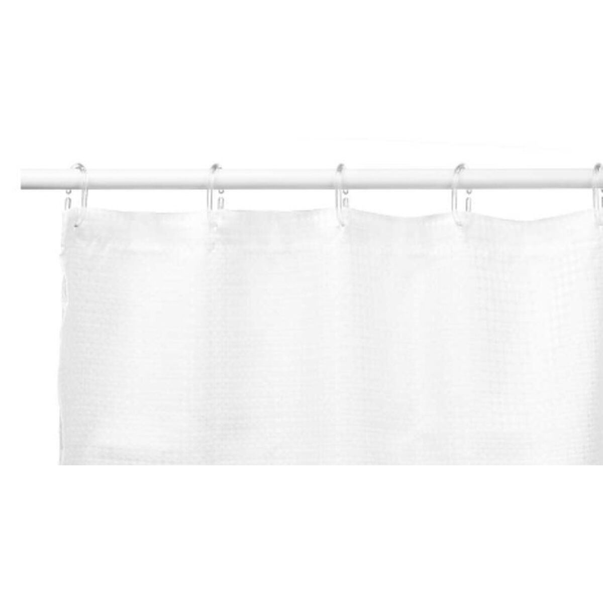 Cortina de Duche Pontos Branco Poliéster 180 x 180 cm (12 Unidades) - EcoNest