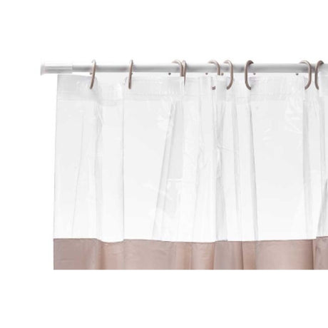 Cortina de Duche Transparente 180 x 180 cm Bege Plástico PEVA (12 Unidades) - EcoNest