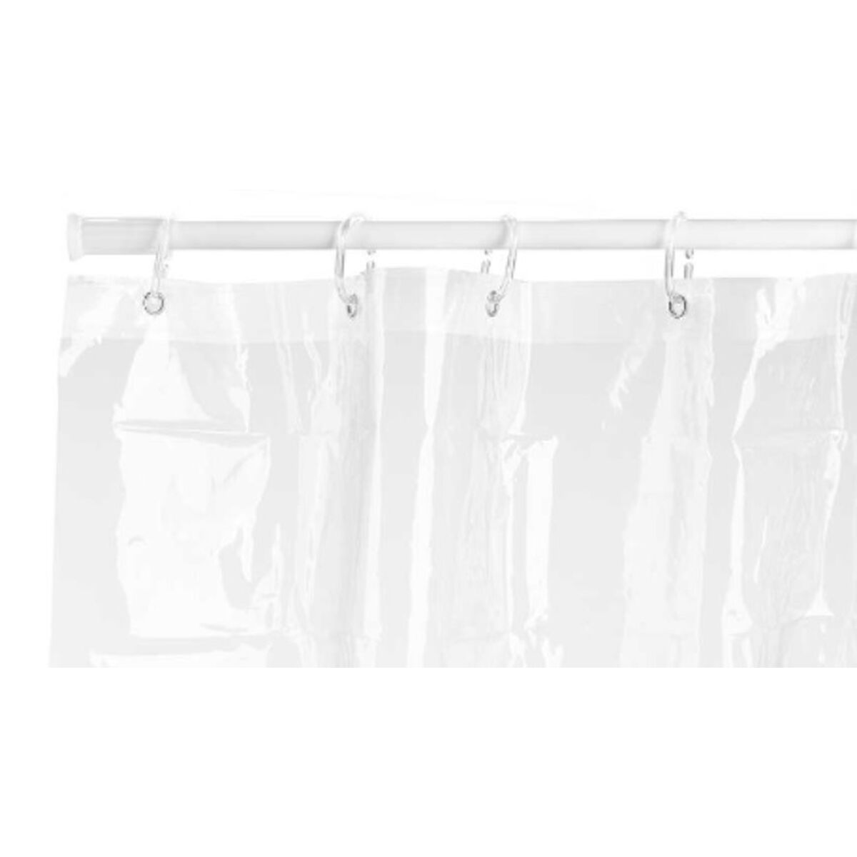 Cortina de Duche 180 x 180 cm Plástico PEVA Transparente (12 Unidades) - EcoNest