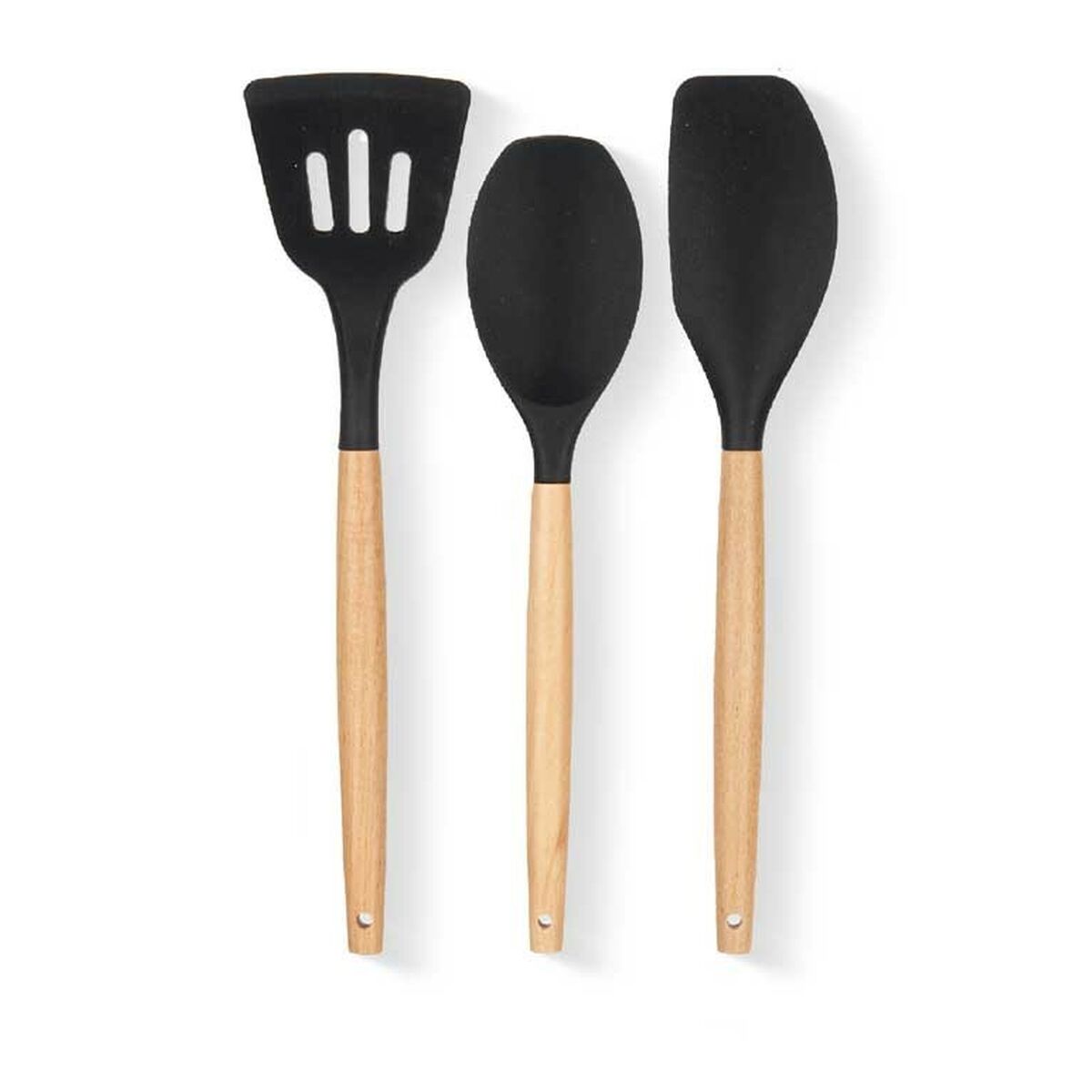 Conjunto de Utensílios para Cozinha Madeira Silicone (6 Unidades) - EcoNest
