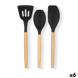 Conjunto de Utensílios para Cozinha Madeira Silicone (6 Unidades) - EcoNest