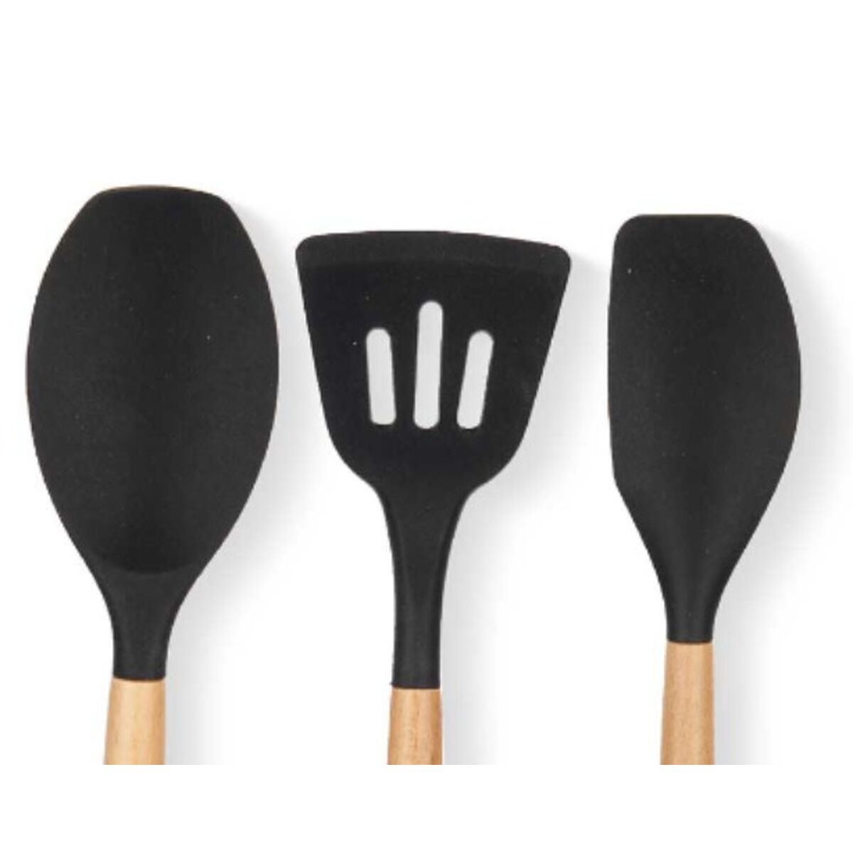 Conjunto de Utensílios para Cozinha Madeira Silicone (6 Unidades) - EcoNest