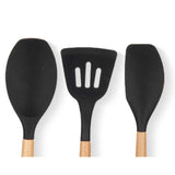 Conjunto de Utensílios para Cozinha Madeira Silicone (6 Unidades) - EcoNest