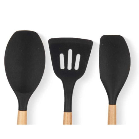 Conjunto de Utensílios para Cozinha Madeira Silicone (6 Unidades) - EcoNest