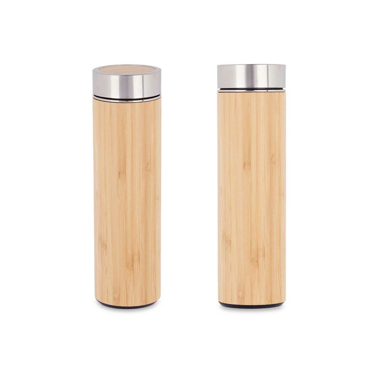 Termo 500 ml Natural Metal Bambu (6 Unidades) - EcoNest