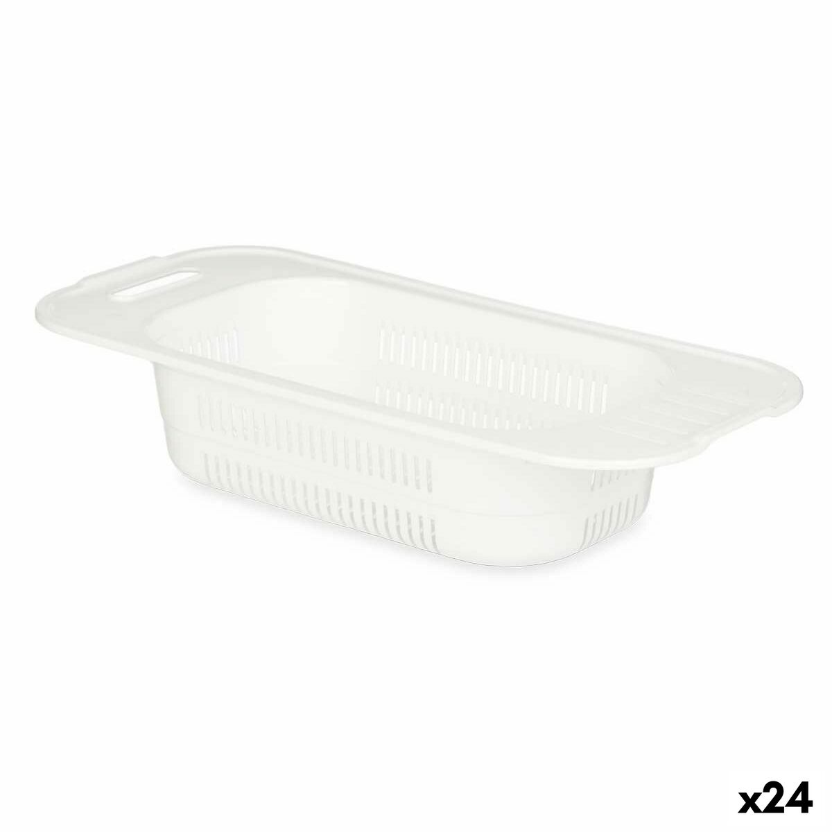 Escorredor Branco Plástico 47 x 9,5 x 22 cm (24 Unidades) - EcoNest