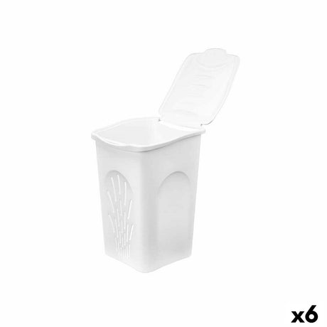 Cesto de Roupa Suja Stefanplast Branco Plástico 50 L 37 x 56 x 39 cm (6 Unidades) - EcoNest