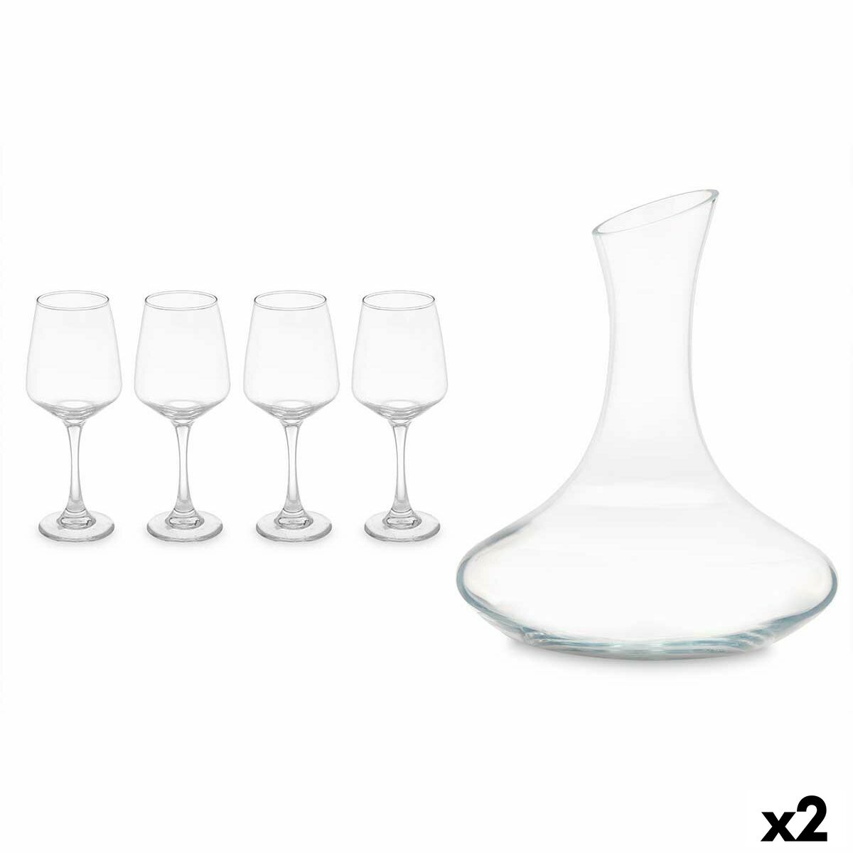 Conjunto para Degustação de Vinho Transparente Vidro 420 ml 1,8 L (2 Unidades) - EcoNest