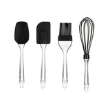 Conjunto de Utensílios de Cozinha Pastelaria Preto Transparente Silicone Plástico (6 Unidades) - EcoNest