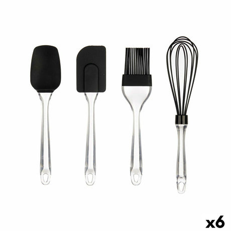 Conjunto de Utensílios de Cozinha Pastelaria Preto Transparente Silicone Plástico (6 Unidades) - EcoNest