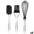 Conjunto de Utensílios de Cozinha Pastelaria Preto Transparente Silicone Plástico (8 Unidades) - EcoNest