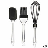 Conjunto de Utensílios de Cozinha Pastelaria Preto Transparente Silicone Plástico (8 Unidades) - EcoNest